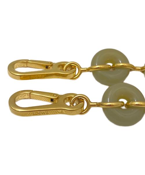LOEWE（ロエベ）LOEWE (ロエベ) ドーナツチェーンショルダーストラップ ゴールド×カーキの古着・服飾アイテム