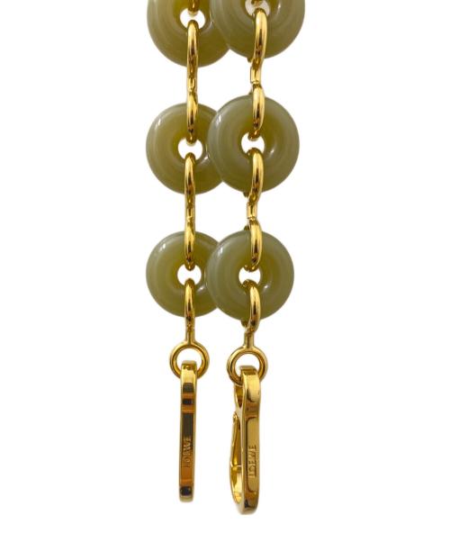 LOEWE（ロエベ）LOEWE (ロエベ) ドーナツチェーンショルダーストラップ ゴールド×カーキの古着・服飾アイテム