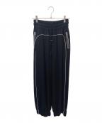 DRIES VAN NOTENドリスヴァンノッテン）の古着「サテンイージーパンツ」｜ブラック