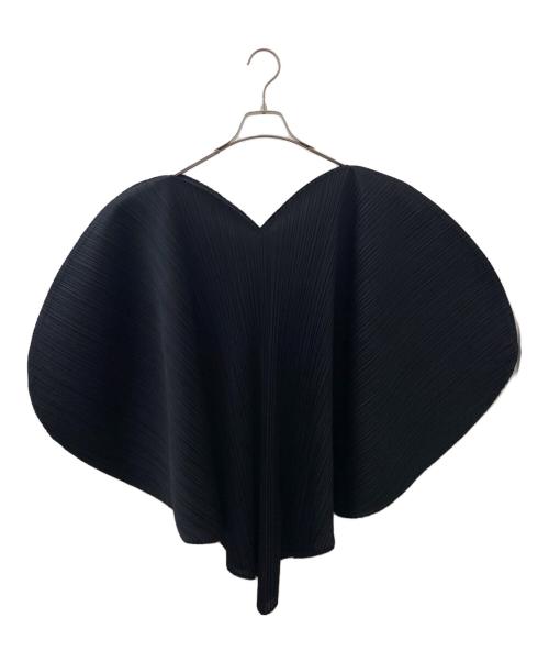 PLEATS PLEASE（プリーツプリーズ）PLEATS PLEASE (プリーツプリーズ) Vネックプリーツチュニック ブラック サイズ:3の古着・服飾アイテム