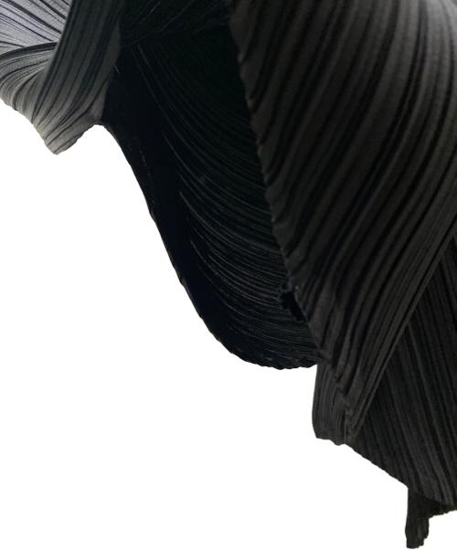 PLEATS PLEASE（プリーツプリーズ）PLEATS PLEASE (プリーツプリーズ) Vネックプリーツチュニック ブラック サイズ:3の古着・服飾アイテム