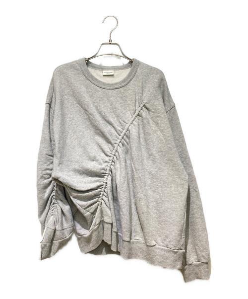 DRIES VAN NOTEN（ドリスヴァンノッテン）DRIES VAN NOTEN (ドリスヴァンノッテン) ギャザープリントスウェット グレー サイズ:Mの古着・服飾アイテム