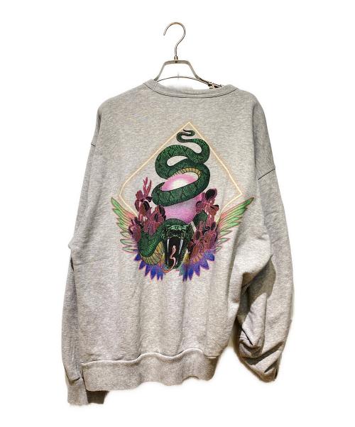 DRIES VAN NOTEN（ドリスヴァンノッテン）DRIES VAN NOTEN (ドリスヴァンノッテン) ギャザープリントスウェット グレー サイズ:Mの古着・服飾アイテム