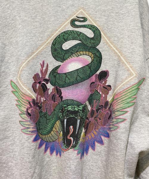 DRIES VAN NOTEN（ドリスヴァンノッテン）DRIES VAN NOTEN (ドリスヴァンノッテン) ギャザープリントスウェット グレー サイズ:Mの古着・服飾アイテム