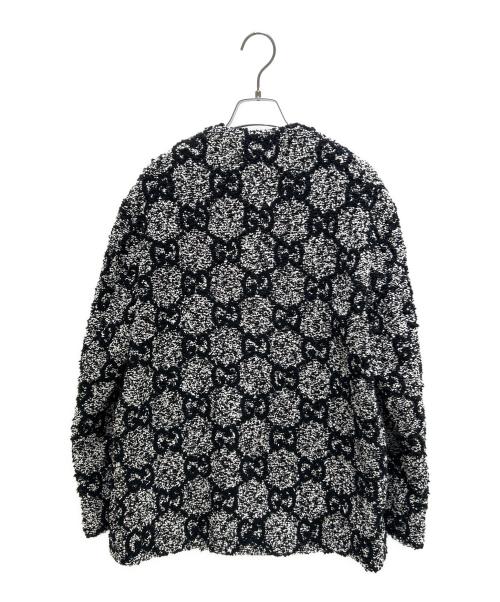 GUCCI（グッチ）GUCCI (グッチ) ツイードジャケット ブラック サイズ:44の古着・服飾アイテム