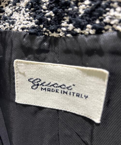 GUCCI（グッチ）GUCCI (グッチ) ツイードジャケット ブラック サイズ:44の古着・服飾アイテム