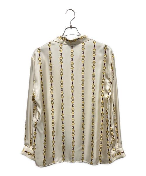 GUCCI（グッチ）GUCCI (グッチ) 23FW チェーンシルクシャツ クリーム サイズ:44の古着・服飾アイテム
