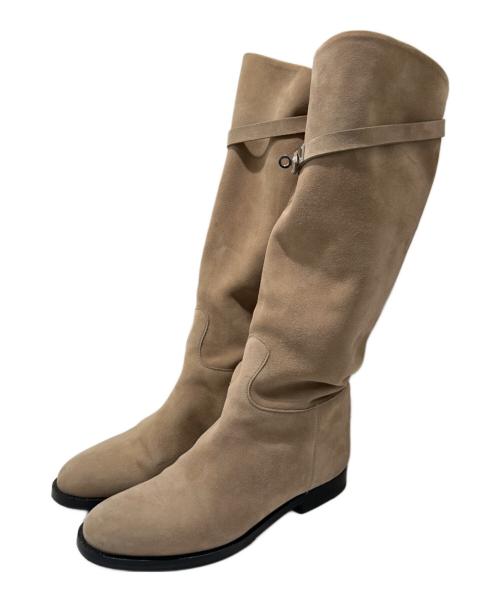 HERMES（エルメス）HERMES (エルメス) ロングブーツ ベージュ サイズ:36　1/2の古着・服飾アイテム