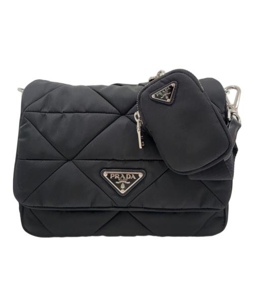PRADA（プラダ）PRADA (プラダ) パデッドRe-Nylonショルダーバッグ ブラックの古着・服飾アイテム