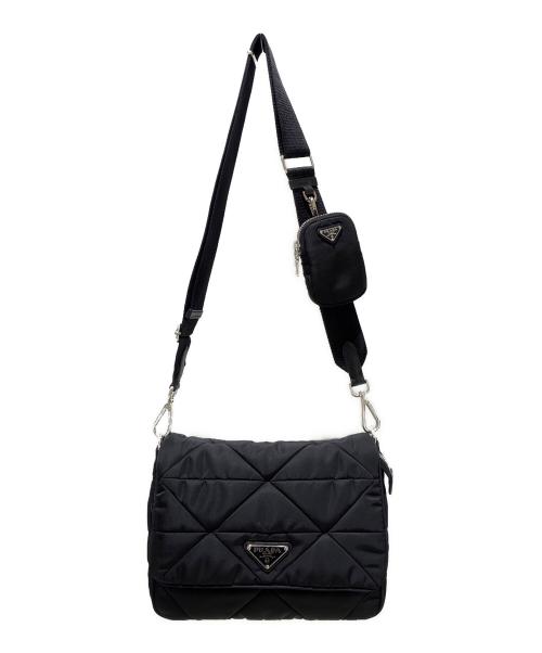 PRADA（プラダ）PRADA (プラダ) パデッドRe-Nylonショルダーバッグ ブラックの古着・服飾アイテム