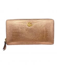 GUCCI（グッチ）の古着「GUCCI 財布 Petite ラウンドファスナー長財布 456117」｜ピンク