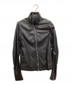 RICK OWENSリックオウエンス）の古着「レザージャケット」｜ブラック