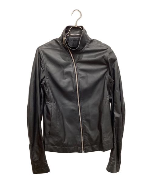 RICK OWENS（リックオウエンス）RICK OWENS (リックオウエンス) レザージャケット ブラック サイズ:SIZE 50の古着・服飾アイテム