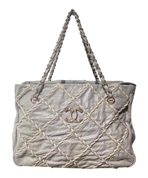CHANEL（シャネル）CHANEL (シャネル) ウルトラステッチラムスキンショルダーバッグ グレー サイズ:-の古着・服飾アイテム