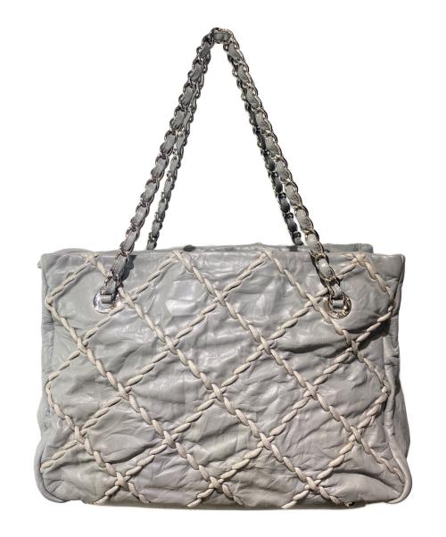 CHANEL（シャネル）CHANEL (シャネル) ウルトラステッチラムスキンショルダーバッグ グレー サイズ:-の古着・服飾アイテム