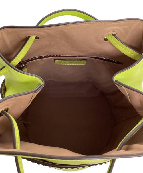 J&M DAVIDSON（ジェイ＆エム デヴィッドソン）J&M DAVIDSON (ジェイ＆エム デヴィッドソン) レザーハンドバッグ イエローの古着・服飾アイテム