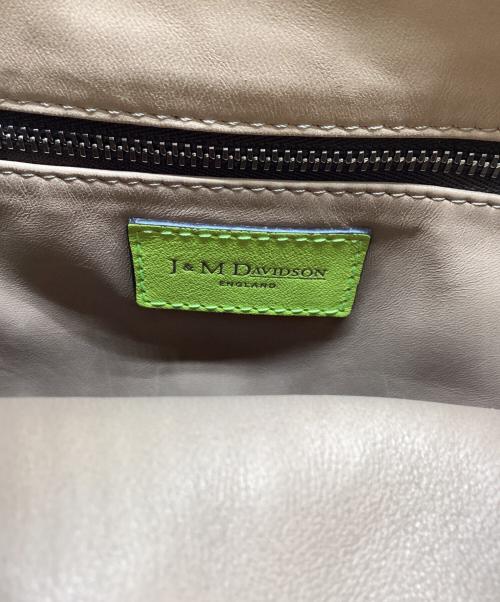 J&M DAVIDSON（ジェイ＆エム デヴィッドソン）J&M DAVIDSON (ジェイ＆エム デヴィッドソン) レザーハンドバッグ イエローの古着・服飾アイテム
