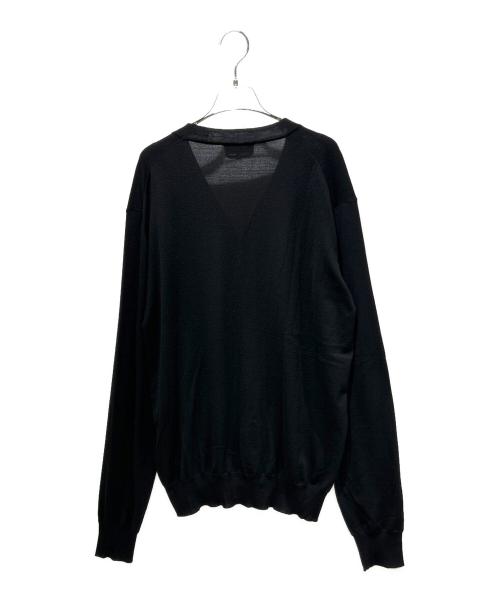 HERMES（エルメス）HERMES (エルメス) トリム ニットカーディガン ブラック サイズ:XL 未使用品の古着・服飾アイテム