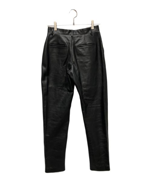 GUCCI（グッチ）GUCCI (グッチ) Cowhide カウレザーテーパード トラウザーパンツ ブラック サイズ:38の古着・服飾アイテム