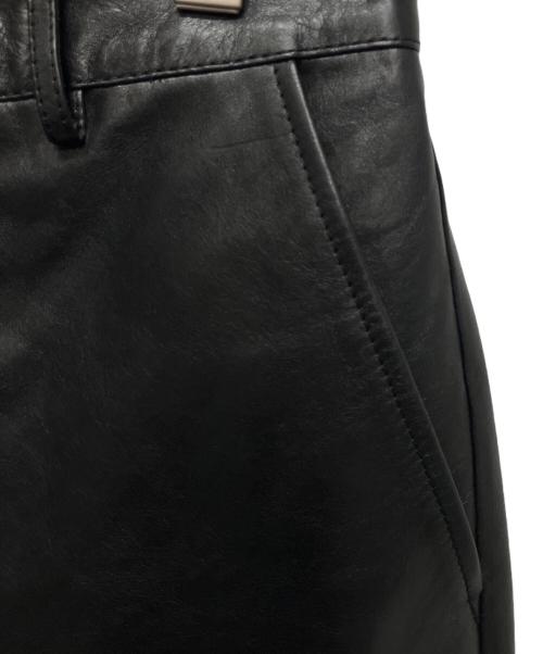 GUCCI（グッチ）GUCCI (グッチ) Cowhide カウレザーテーパード トラウザーパンツ ブラック サイズ:38の古着・服飾アイテム