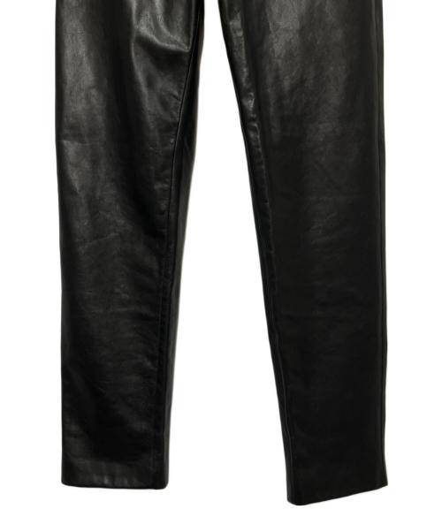 GUCCI（グッチ）GUCCI (グッチ) Cowhide カウレザーテーパード トラウザーパンツ ブラック サイズ:38の古着・服飾アイテム