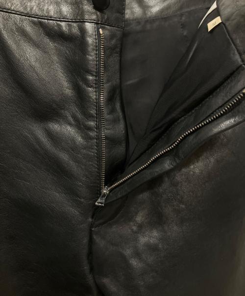 GUCCI（グッチ）GUCCI (グッチ) Cowhide カウレザーテーパード トラウザーパンツ ブラック サイズ:38の古着・服飾アイテム