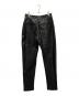 GUCCI (グッチ) Cowhide カウレザーテーパード トラウザーパンツ ブラック サイズ:38：72000円
