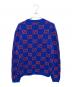 GUCCI (グッチ) GGウールニット ブルー×オレンジ サイズ:L：60000円