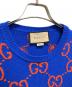 中古・古着 GUCCI (グッチ) GGウールニット ブルー×オレンジ サイズ:L：60000円