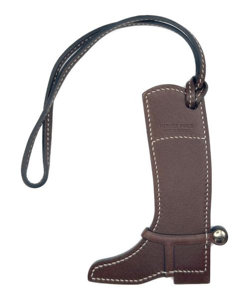 HERMES（エルメス）HERMES (エルメス) Paddock Boot charm パドックブーツチャーム/ブルーデュノール×ショコラ/ヴォースイフト×ヴォーバトラー/ ブラウンの古着・服飾アイテム