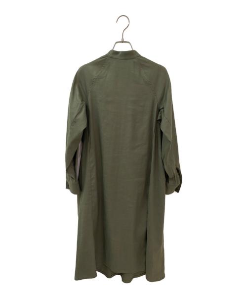 LOEWE（ロエベ）LOEWE (ロエベ) アナグラムリネンワンピース オリーブ サイズ:32の古着・服飾アイテム