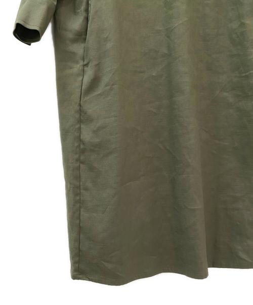 LOEWE（ロエベ）LOEWE (ロエベ) アナグラムリネンワンピース オリーブ サイズ:32の古着・服飾アイテム