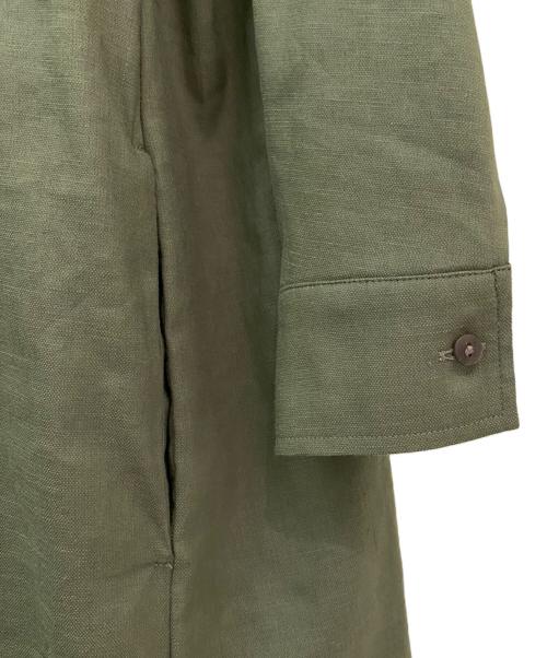 LOEWE（ロエベ）LOEWE (ロエベ) アナグラムリネンワンピース オリーブ サイズ:32の古着・服飾アイテム