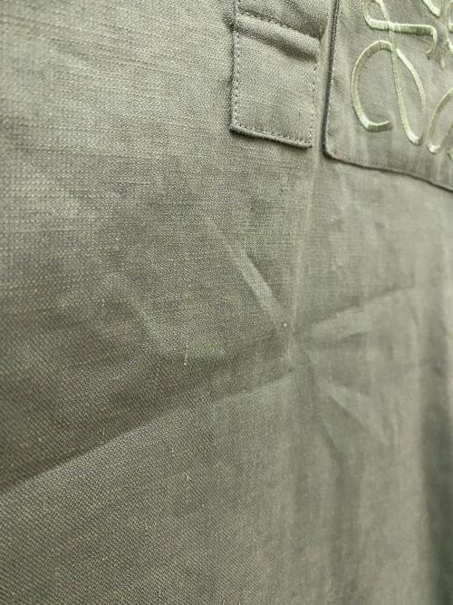 LOEWE（ロエベ）LOEWE (ロエベ) アナグラムリネンワンピース オリーブ サイズ:32の古着・服飾アイテム