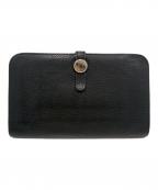 HERMESエルメス）の古着「ドゴンGM/長財布/トリヨンクレマンス/□M刻印」｜ブラック