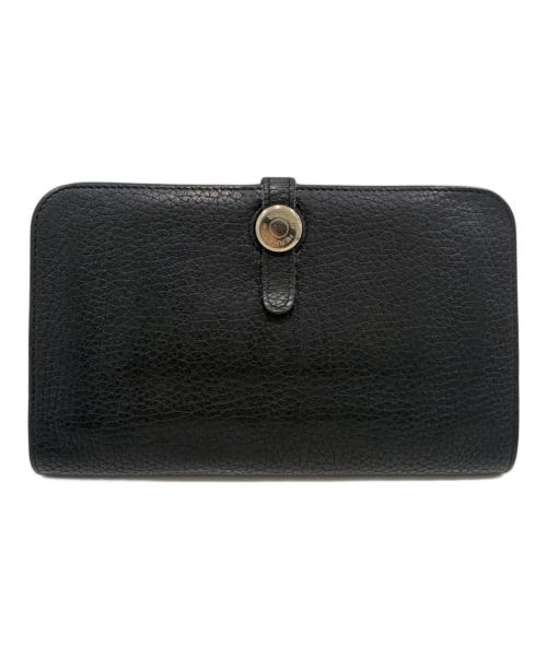 HERMES（エルメス）HERMES (エルメス) ドゴンGM/長財布/トリヨンクレマンス/□M刻印 ブラック サイズ:GMの古着・服飾アイテム