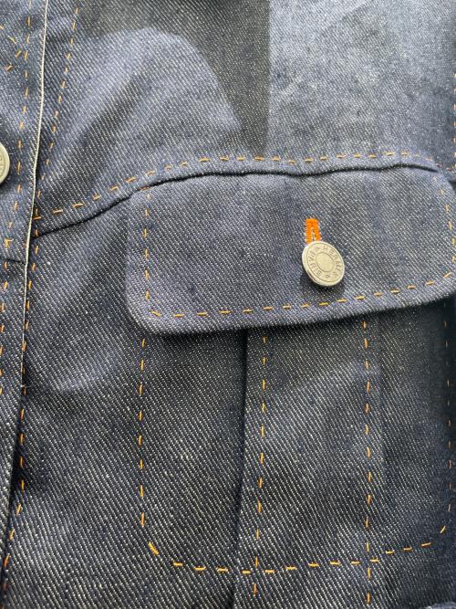 HERMES（エルメス）HERMES (エルメス) リネン切替デニムジャケット インディゴ サイズ:38の古着・服飾アイテム