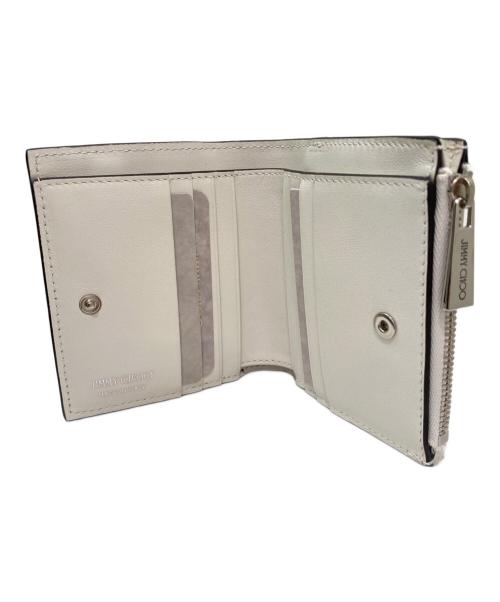 JIMMY CHOO（ジミーチュウ）JIMMY CHOO (ジミーチュウ) HANNI STAR COMPACT WALLET ホワイトの古着・服飾アイテム
