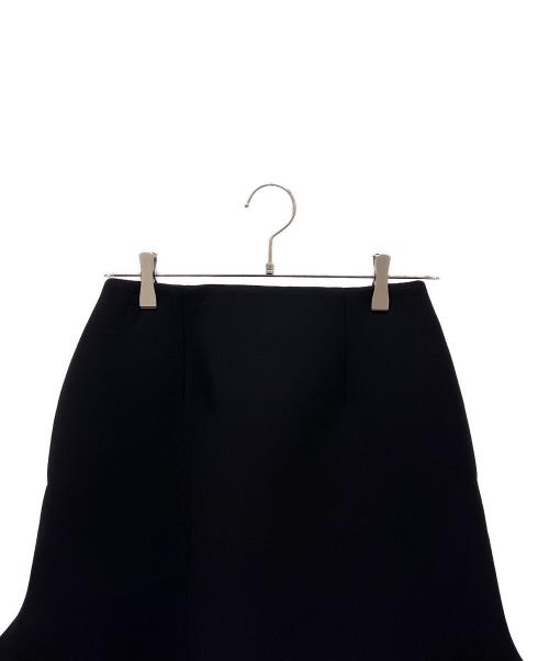 ENFOLD（エンフォルド）ENFOLD (エンフォルド) ジョーゼットボンディング ウェーブスカート ブラック サイズ:38の古着・服飾アイテム