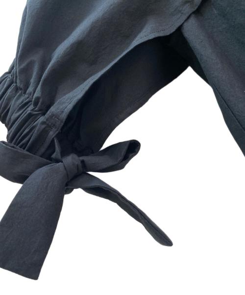 ENFOLD（エンフォルド）ENFOLD (エンフォルド) GATHER-SLEEVE BLOUSE ブラック サイズ:38の古着・服飾アイテム