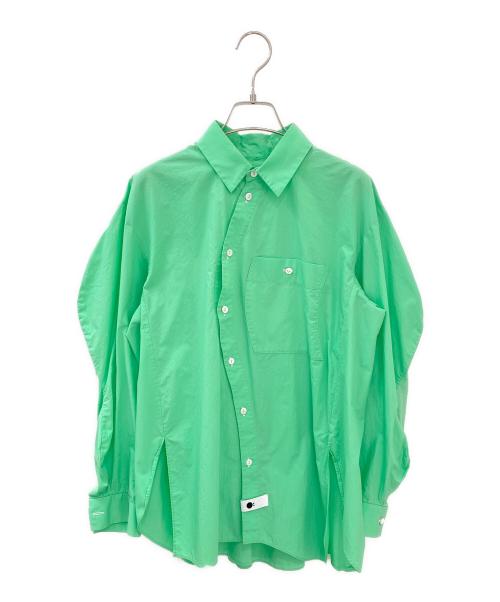 ENFOLD（エンフォルド）ENFOLD (エンフォルド) DISTORTION SHIRT グリーン サイズ:38の古着・服飾アイテム