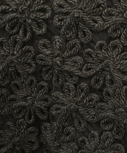 TAO COMME des GARCONS（タオ コムデギャルソン）TAO COMME des GARCONS (タオ コムデギャルソン) 綿天竺×ナイロンチュール刺繍 半袖Tシャツ ブラック サイズ:Mの古着・服飾アイテム