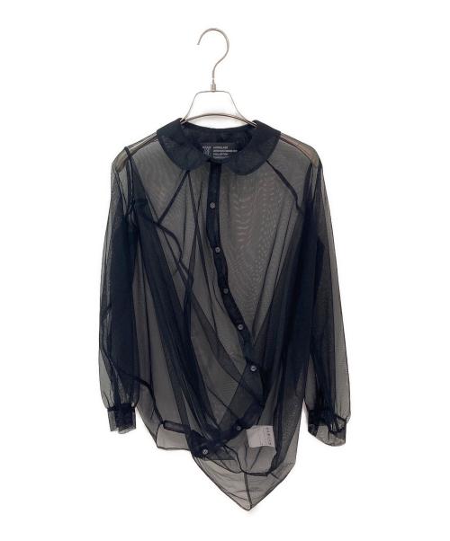 ANREALAGE（アンリアレイジ）ANREALAGE (アンリアレイジ) シアーシャツ ブラック サイズ:40の古着・服飾アイテム