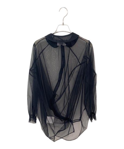 ANREALAGE（アンリアレイジ）ANREALAGE (アンリアレイジ) シアーシャツ ブラック サイズ:40の古着・服飾アイテム