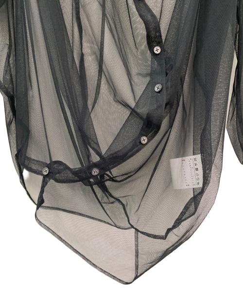 ANREALAGE（アンリアレイジ）ANREALAGE (アンリアレイジ) シアーシャツ ブラック サイズ:40の古着・服飾アイテム