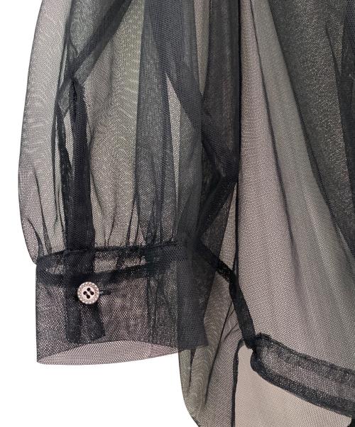 ANREALAGE（アンリアレイジ）ANREALAGE (アンリアレイジ) シアーシャツ ブラック サイズ:40の古着・服飾アイテム