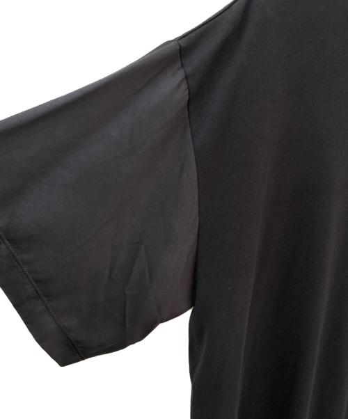 MM6 Maison Margiela（エムエムシックスメゾンマルジェラ）MM6 Maison Margiela (エムエムシックスメゾンマルジェラ) 異素材切替Tシャツ ブラック サイズ:XSの古着・服飾アイテム