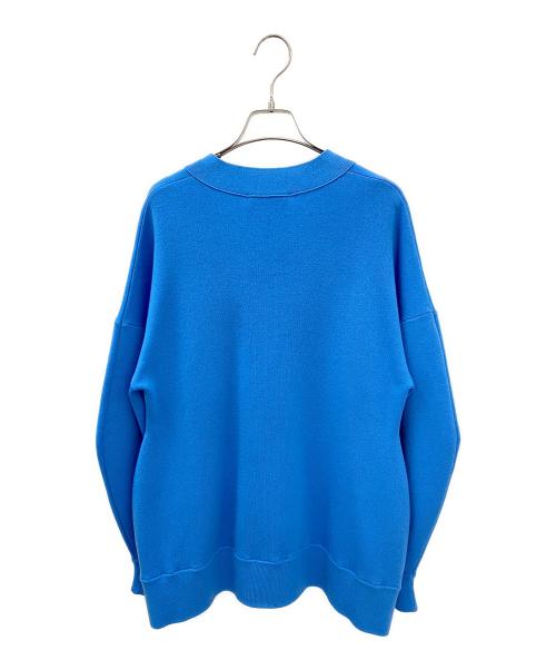 ENFOLD（エンフォルド）ENFOLD (エンフォルド) PEPLUM CARDIGAN スカイブルー×イエロー サイズ:38の古着・服飾アイテム