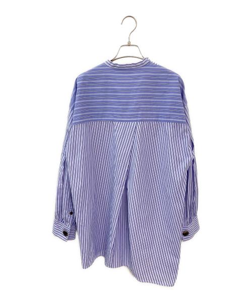 ENFOLD（エンフォルド）ENFOLD (エンフォルド) ASYMMETRY BLOUSE スカイブルー サイズ:38の古着・服飾アイテム