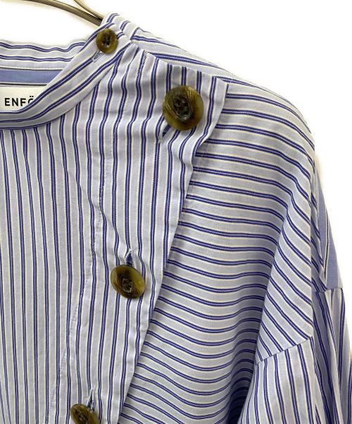 ENFOLD（エンフォルド）ENFOLD (エンフォルド) ASYMMETRY BLOUSE スカイブルー サイズ:38の古着・服飾アイテム